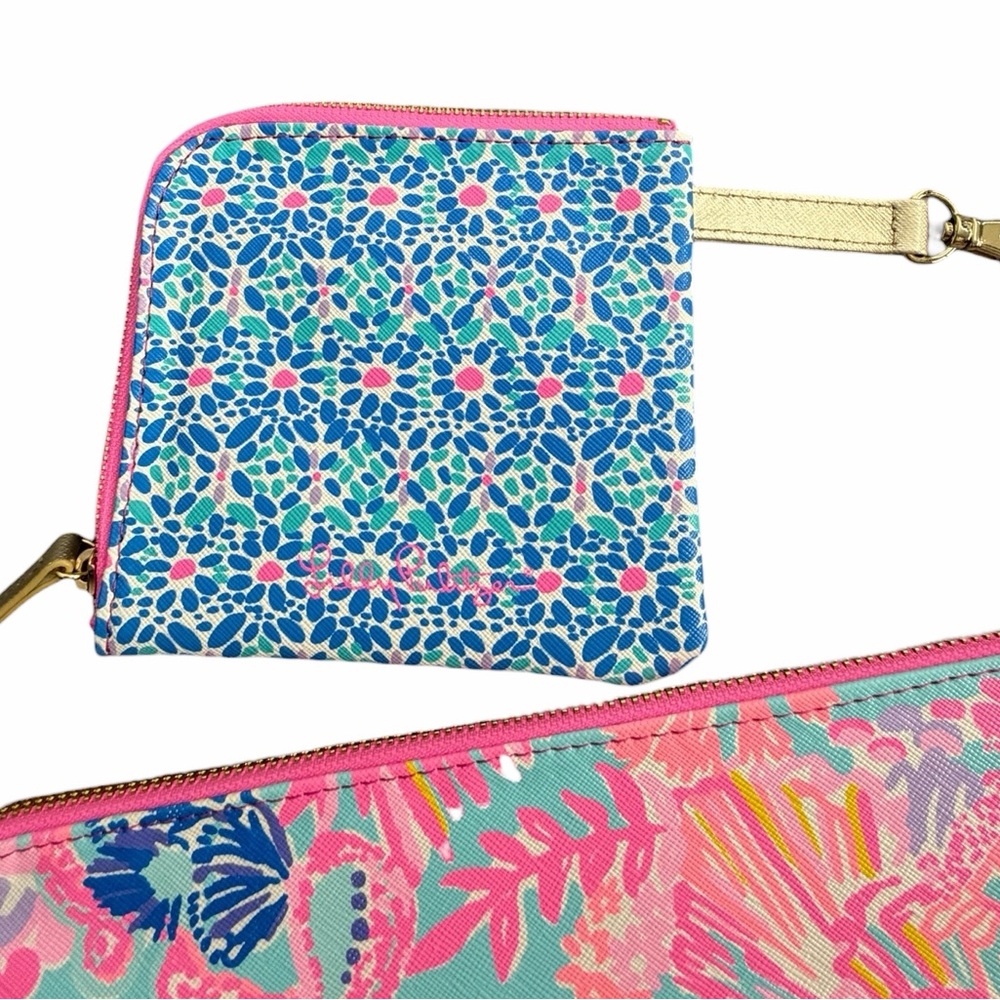 Lilly Pulitzer Tech Pouch Set Multi Splendor In The Sand - Picture 3 of 4